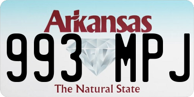 AR license plate 993MPJ