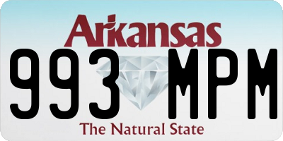 AR license plate 993MPM