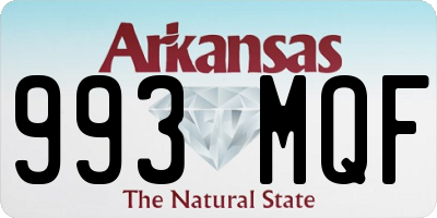 AR license plate 993MQF
