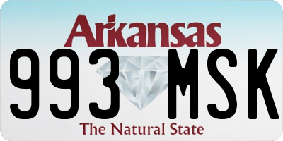 AR license plate 993MSK