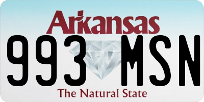 AR license plate 993MSN