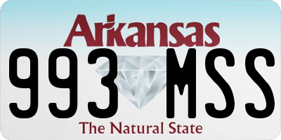 AR license plate 993MSS