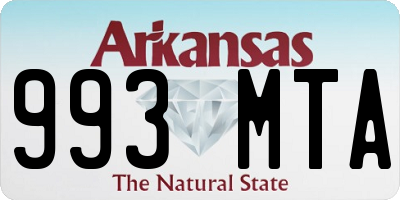 AR license plate 993MTA