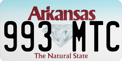 AR license plate 993MTC