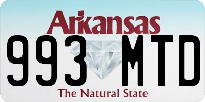 AR license plate 993MTD