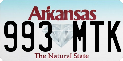 AR license plate 993MTK