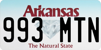 AR license plate 993MTN
