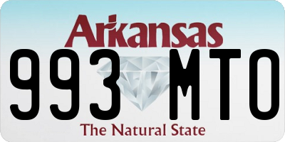 AR license plate 993MTO