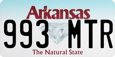 AR license plate 993MTR