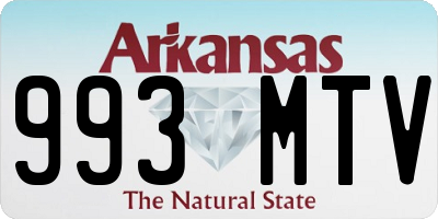 AR license plate 993MTV