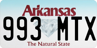 AR license plate 993MTX