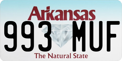 AR license plate 993MUF