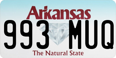 AR license plate 993MUQ