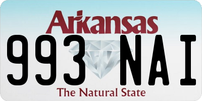 AR license plate 993NAI