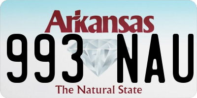 AR license plate 993NAU