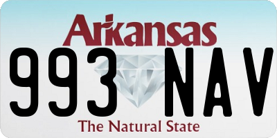 AR license plate 993NAV