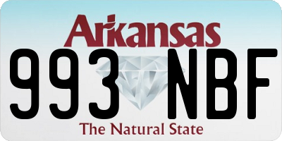 AR license plate 993NBF
