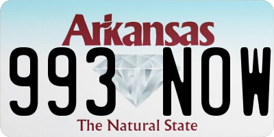 AR license plate 993NOW