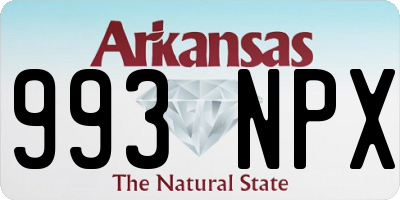 AR license plate 993NPX