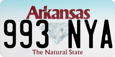 AR license plate 993NYA