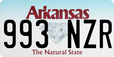 AR license plate 993NZR