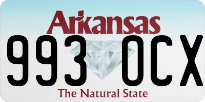 AR license plate 993OCX