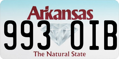 AR license plate 993OIB