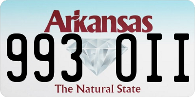 AR license plate 993OII
