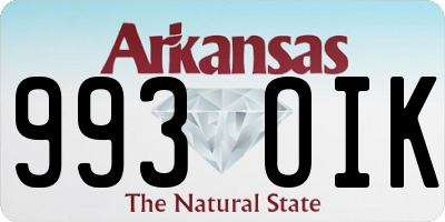 AR license plate 993OIK