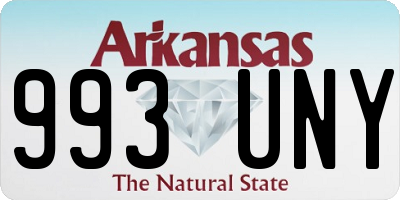 AR license plate 993UNY