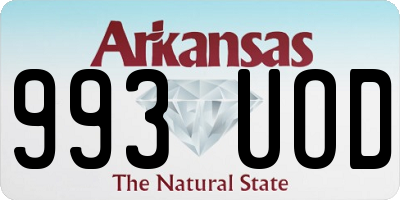 AR license plate 993UOD