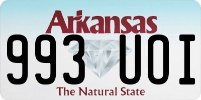 AR license plate 993UOI