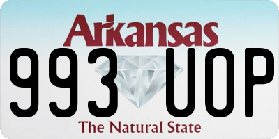 AR license plate 993UOP