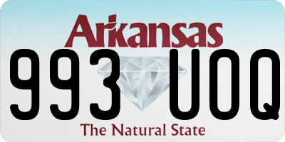AR license plate 993UOQ