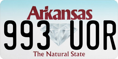AR license plate 993UOR