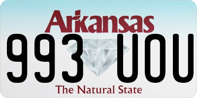 AR license plate 993UOU