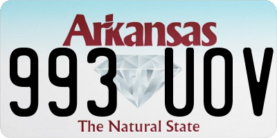 AR license plate 993UOV