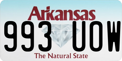 AR license plate 993UOW