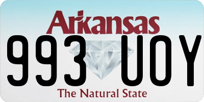 AR license plate 993UOY
