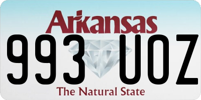 AR license plate 993UOZ
