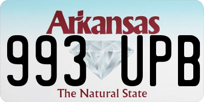 AR license plate 993UPB