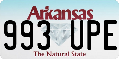 AR license plate 993UPE
