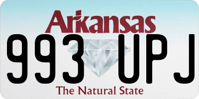 AR license plate 993UPJ