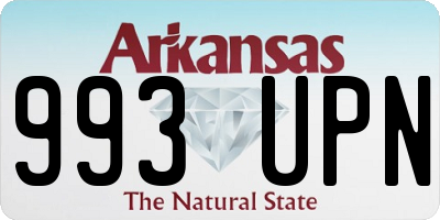 AR license plate 993UPN