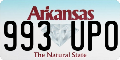 AR license plate 993UPO