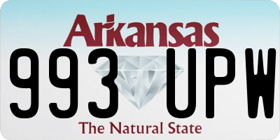 AR license plate 993UPW