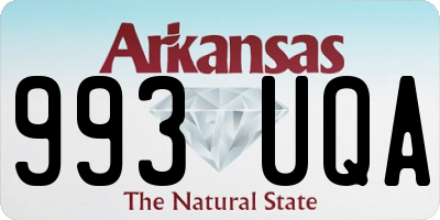 AR license plate 993UQA