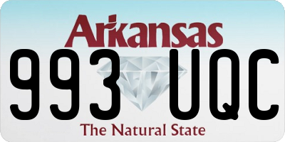 AR license plate 993UQC