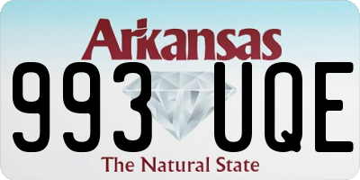 AR license plate 993UQE