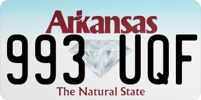 AR license plate 993UQF